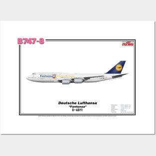 Boeing B747-8 - Deutsche Lufthansa "Fanhansa" (Art Print) Posters and Art